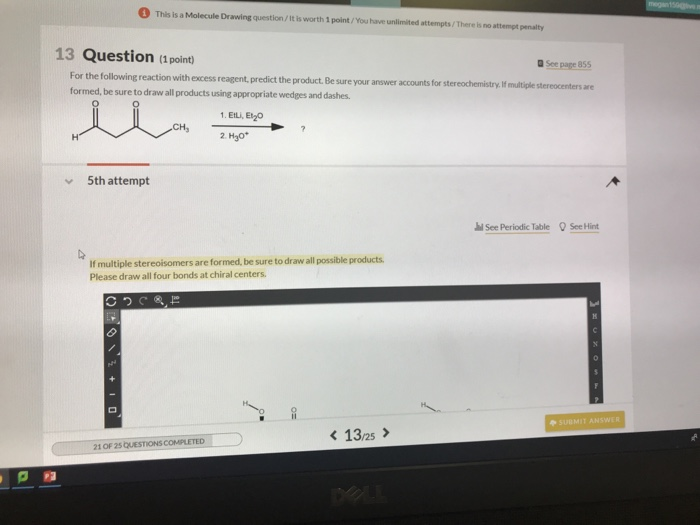 Solved This Is A Molecule Drawing Question It Is Worth Chegg