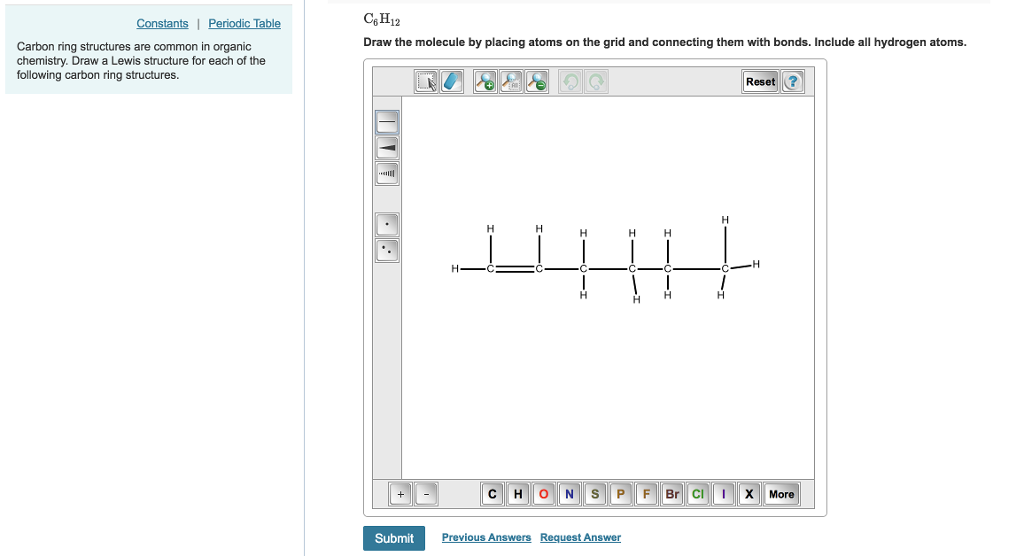 Solved Part A Constants Periodic Table Carbon Ring Chegg