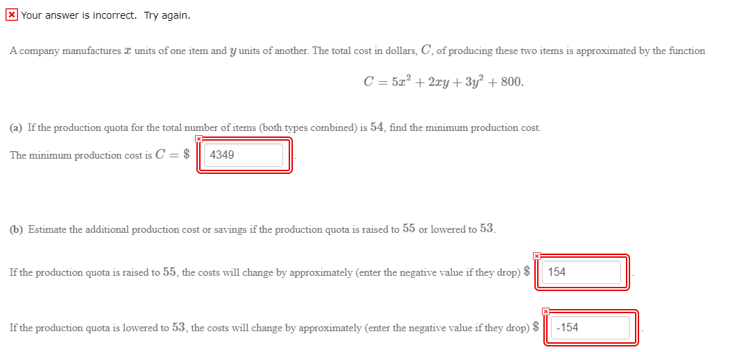 Solved X Your Answer Is Incorrect Try Again A Company Chegg