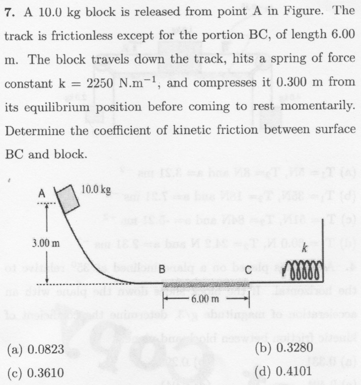 Solved 7 A 10 0 Kg Block Is Released From Point A In Chegg