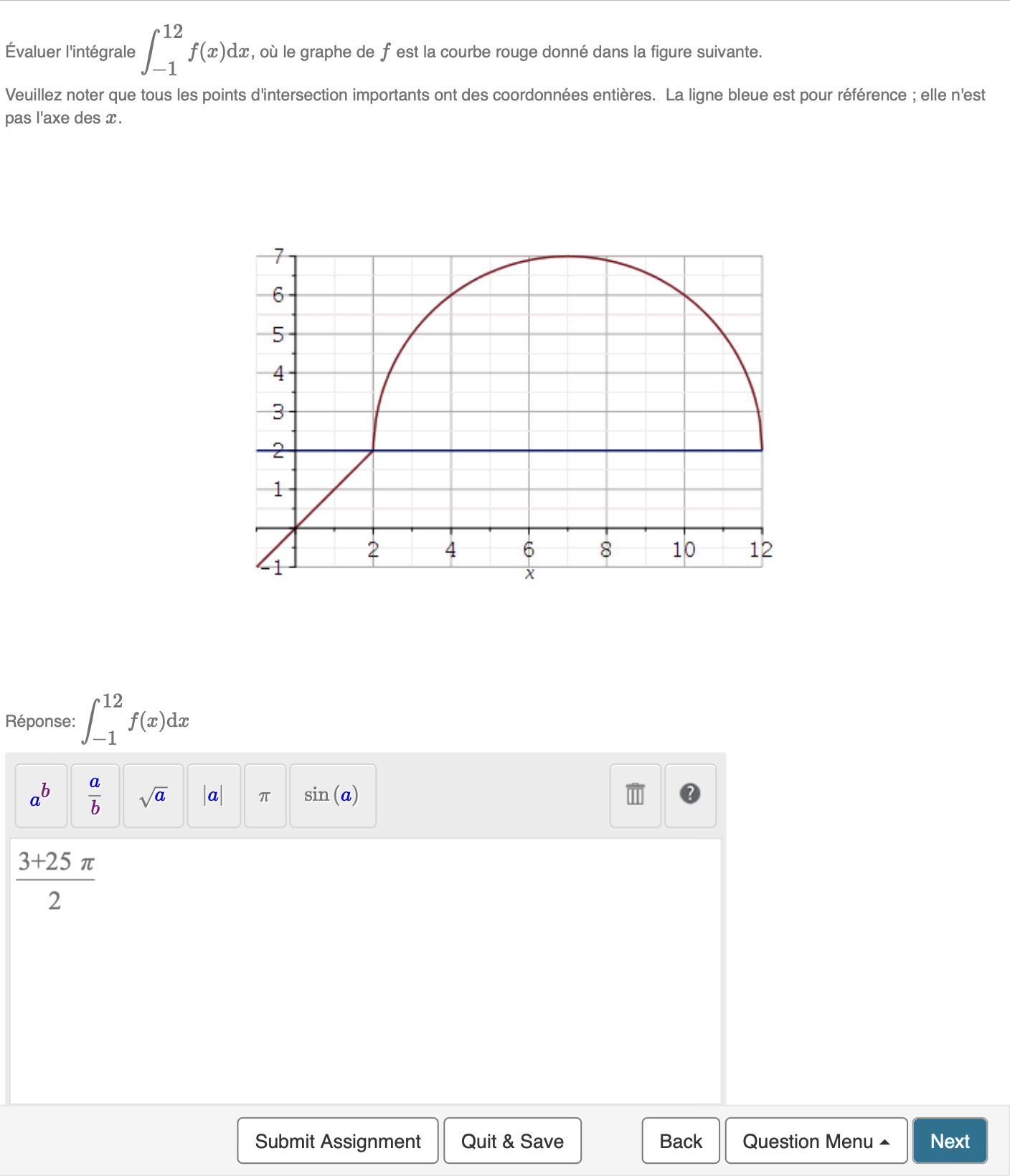 Solved Évaluer l intégrale 112f x dx où le graphe de f Chegg