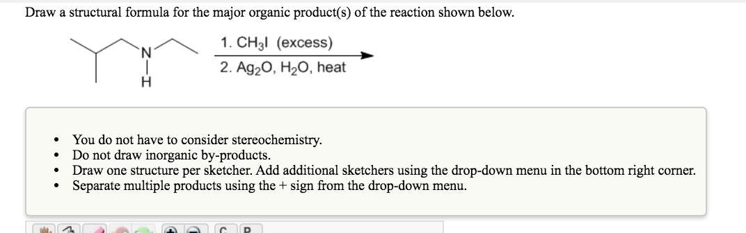 Solved Draw A Structural Formula For The Major Organic Chegg