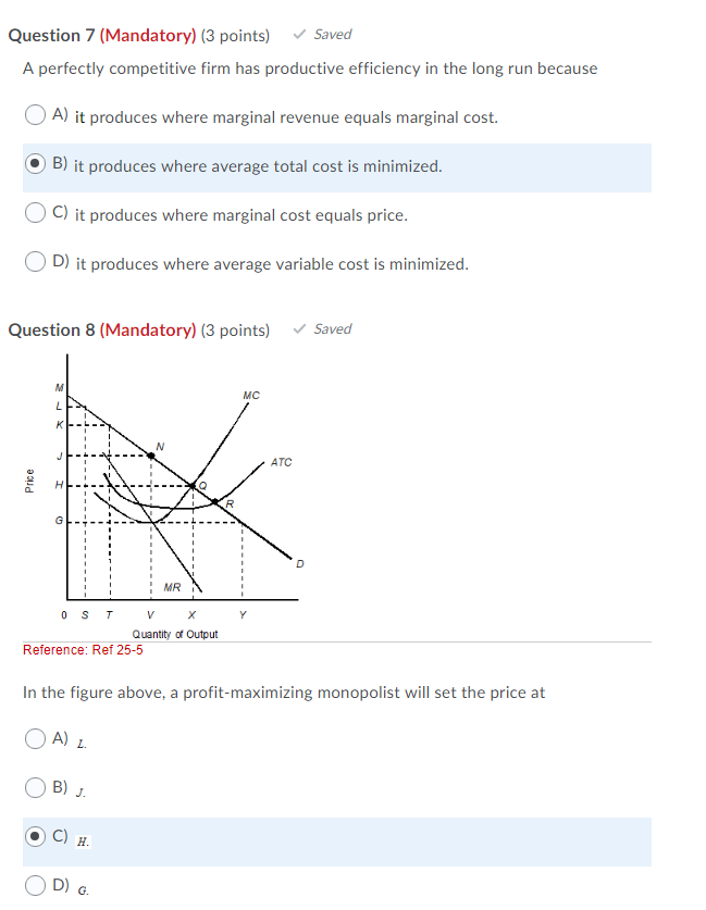 Solved Question Mandatory Points Saved A Perfectly Chegg