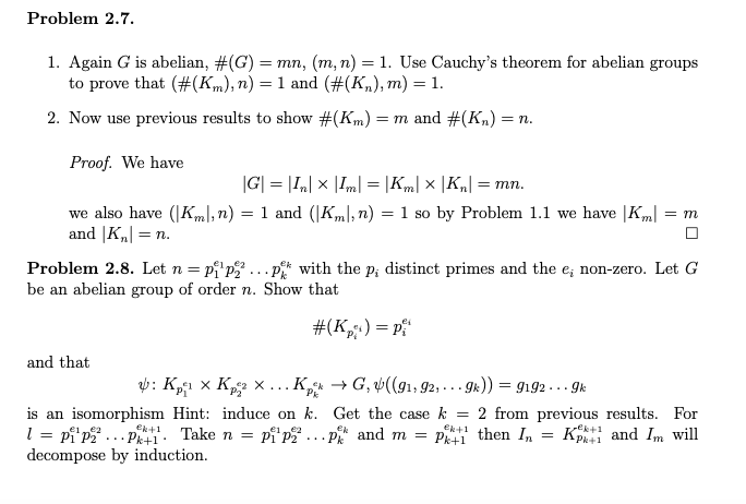 Solved Structure Of Finite Abelian Groups Theorem Chegg