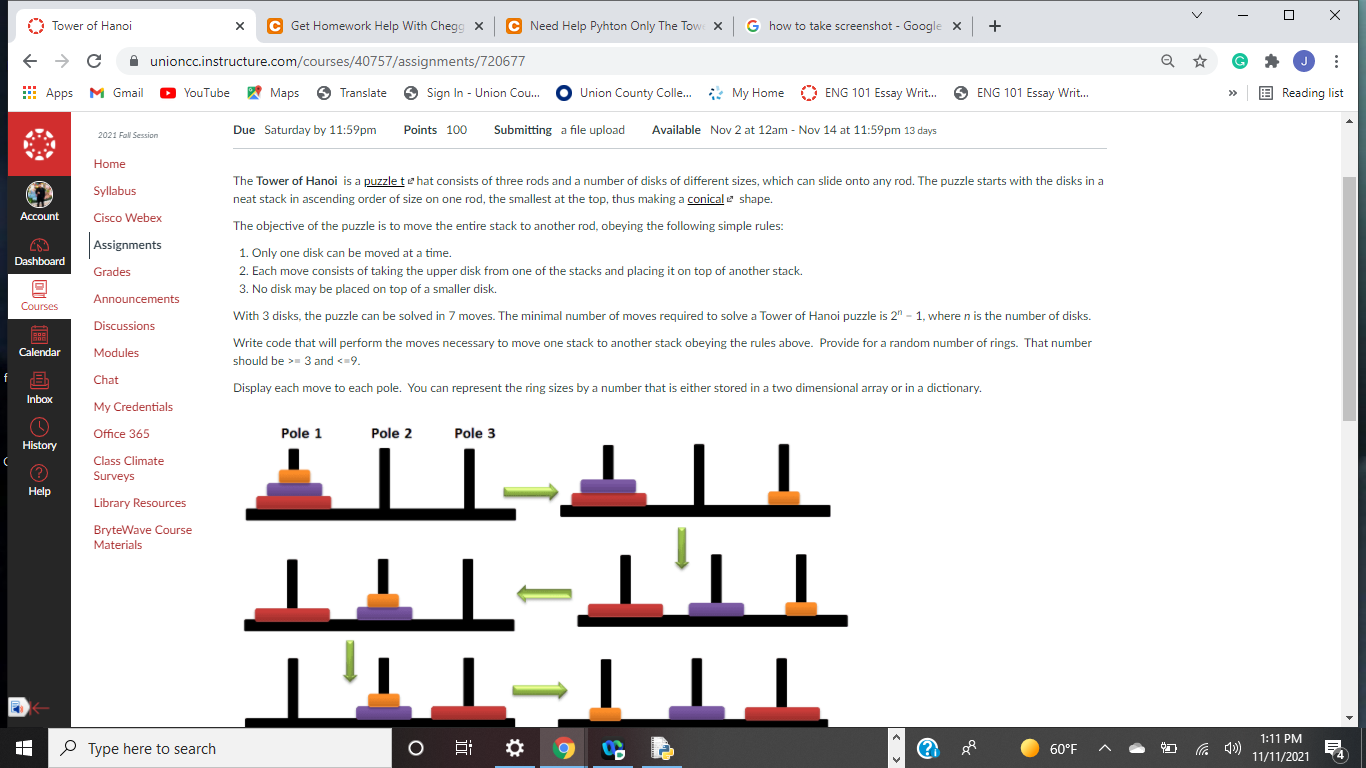 Solved X Tower Of Hanoi C Get Homework Help With Chegg X C Chegg