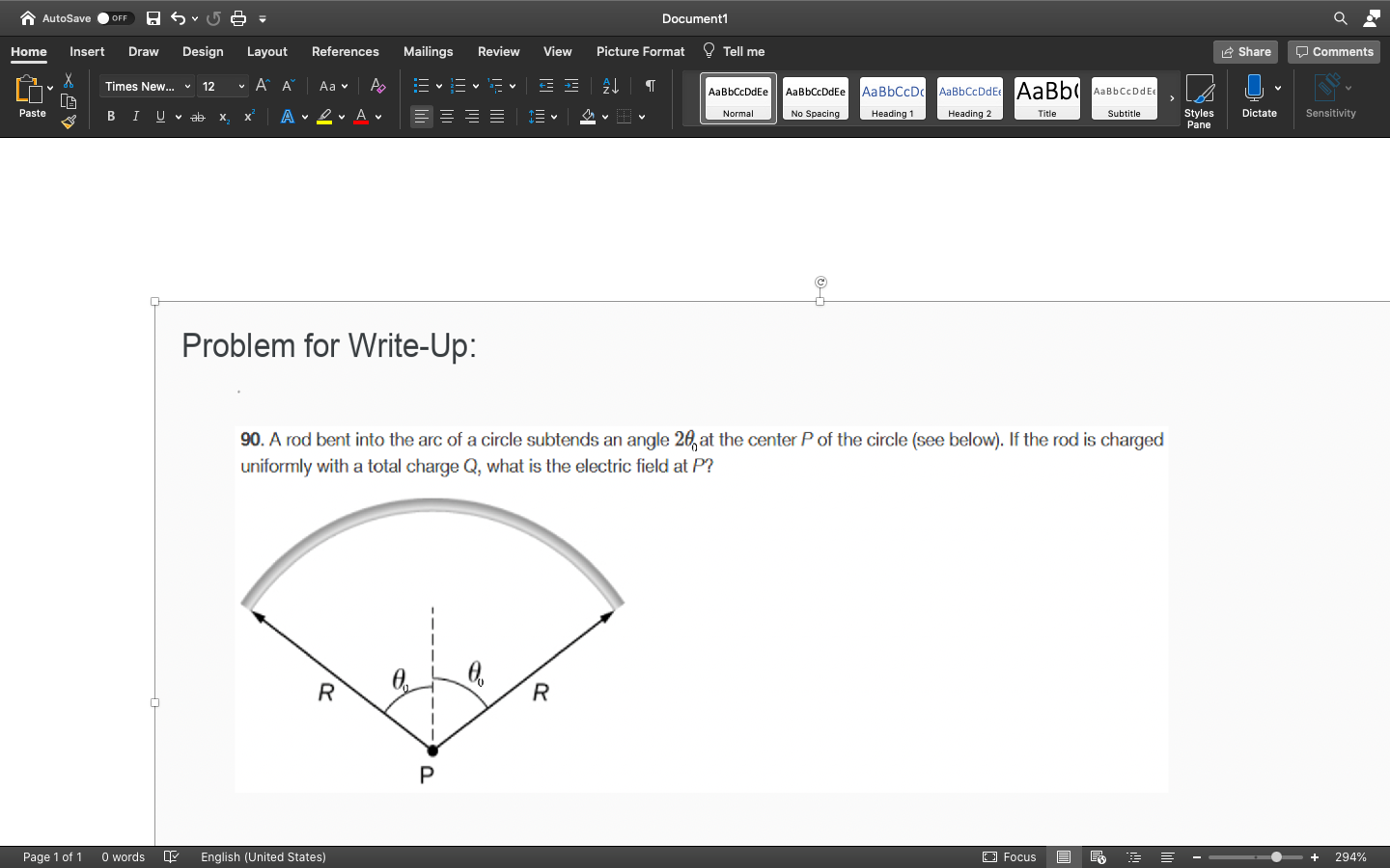 Solved AutoSave OFF Document1 Home Insert Draw Design Layout Chegg