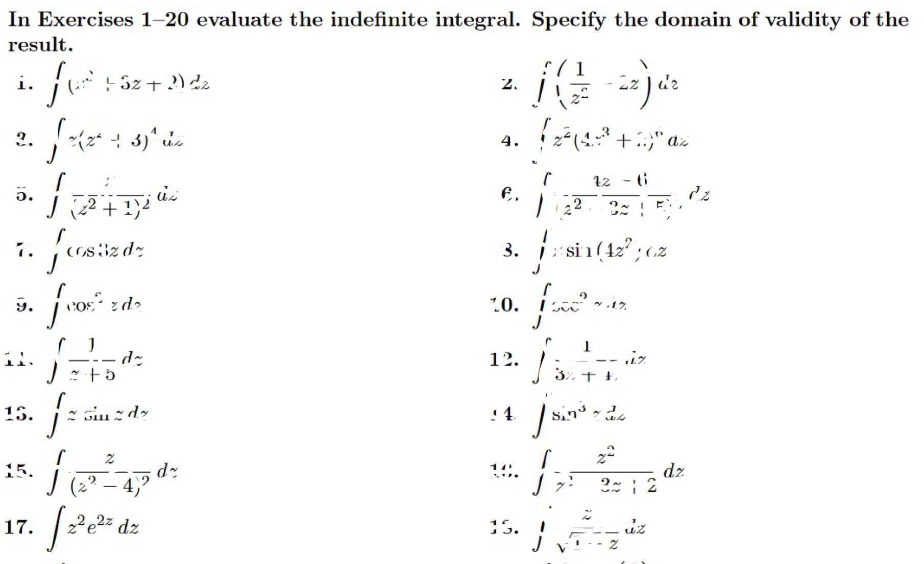 Solved In Exercises 1 20 Evaluate The Indefinite Integral Chegg