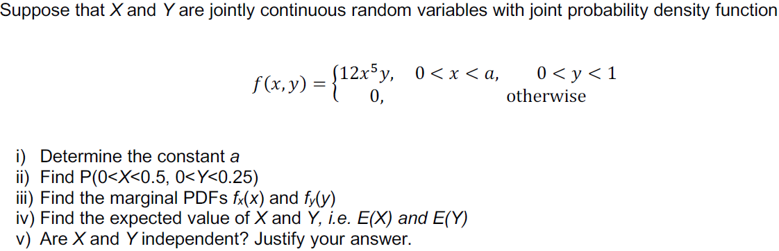 Solved Suppose That X And Y Are Jointly Continuous Random Chegg