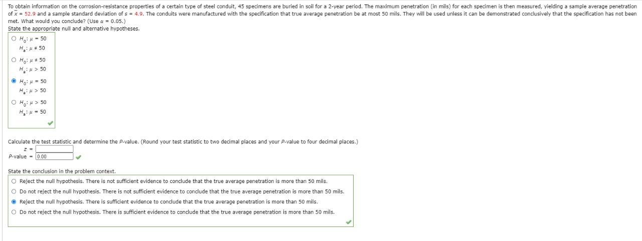 Solved Let U Denote The True Average Reaction Time To A Chegg