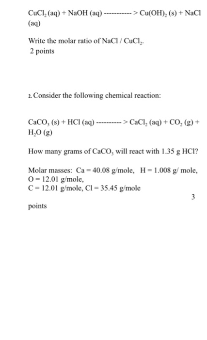 Solved CuCl 2 Aq NaOH Aq Rightarrow Cu OH 2 S NaCl Chegg