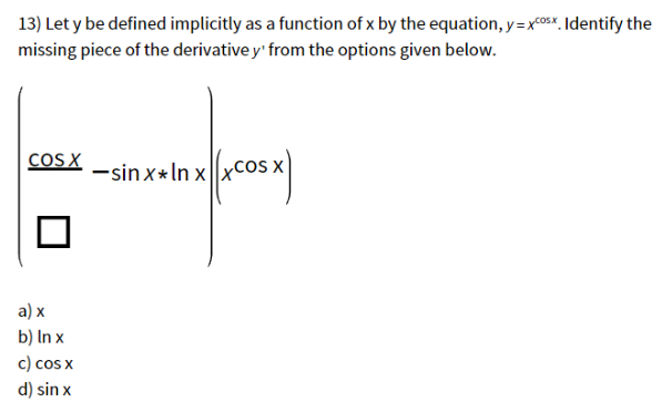 Solved Let Y Be Defined Implicitly As A Function Of X By Chegg