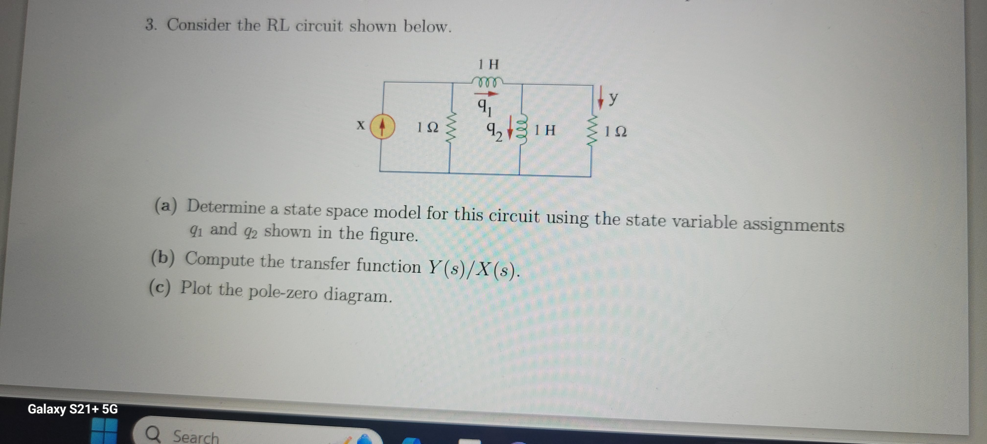 Solved 3 Consider The RL Circuit Shown Below A Determine Chegg