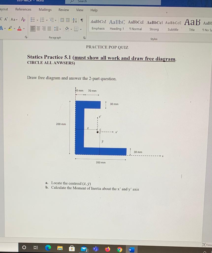 Solved Word Search Ayout References Mailings Review View Chegg