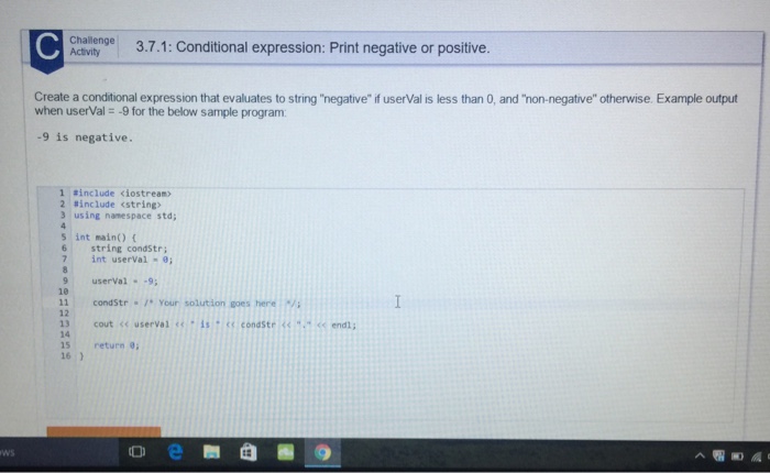 Solved Create A Conditional Expression That Evaluates To