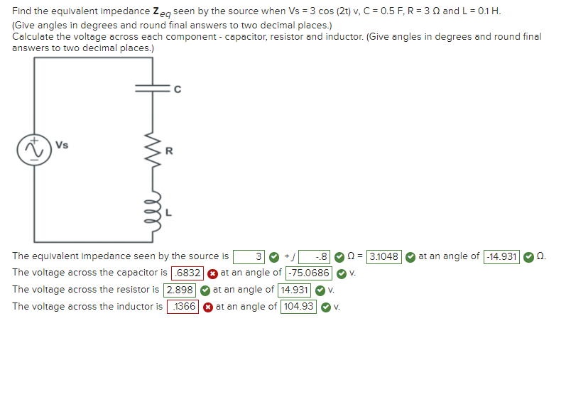 Solved Find The Equivalent Impedance Zeq Seen By The Source Chegg