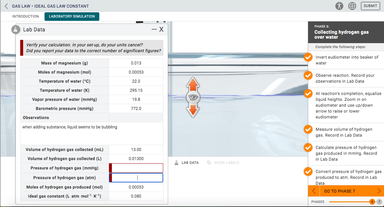 Solved GAS LAW IDEAL GAS LAW CONSTANT SUBMIT INTRODUCTION Chegg