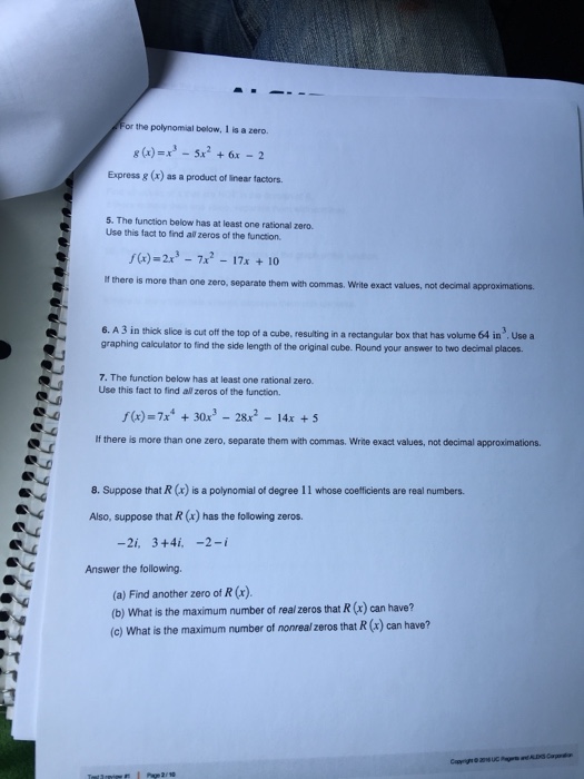 solved-or-the-polynomial-below-1-is-a-zero-g-x-x3-5x2-chegg