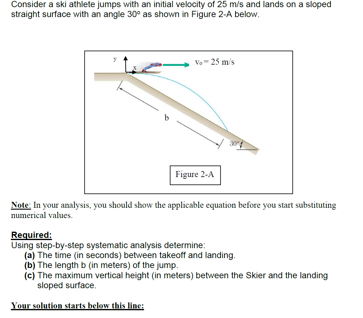 Solved Consider A Ski Athlete Jumps With An Initial Velocity Chegg