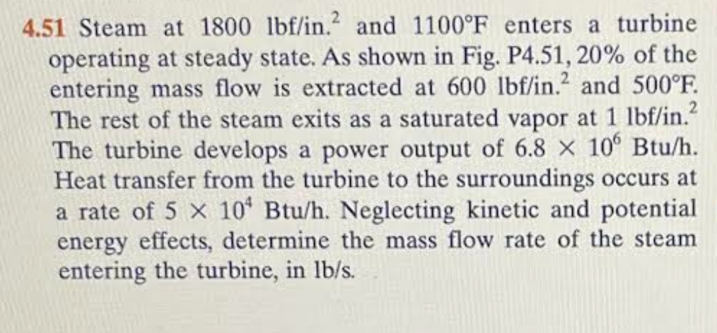 Solved Steam At Lbf In And F Enters A Chegg