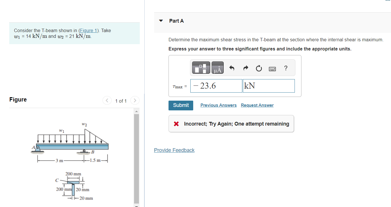 Solved Consider The T Beam Shown In Figure Take Chegg