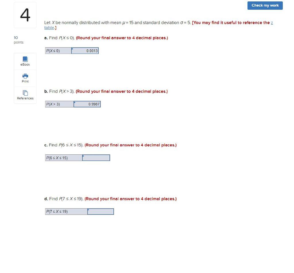 Solved Points Ebook Print References Check My Work Let Chegg