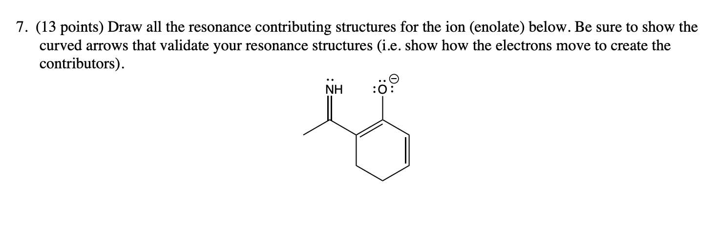 Solved Points Draw All The Resonance Contributing Chegg