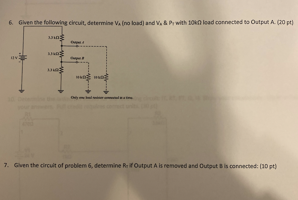 6 Given The Following Circuit Determine VA No Chegg