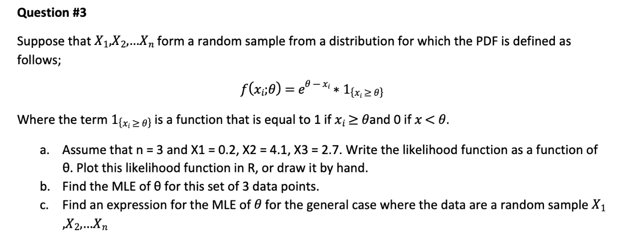 Solved Suppose That X X Xn Form A Random Sample From A Chegg