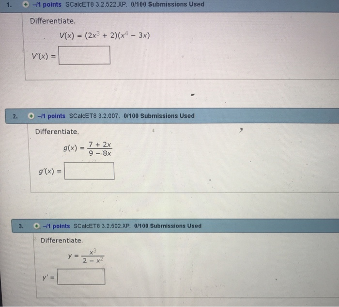 Solved Points Scalcet Xp Submissions Chegg