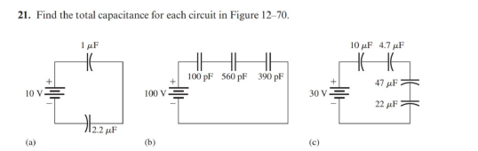 Solved 21 Find The Total Capacitance For Each Circuit In Chegg