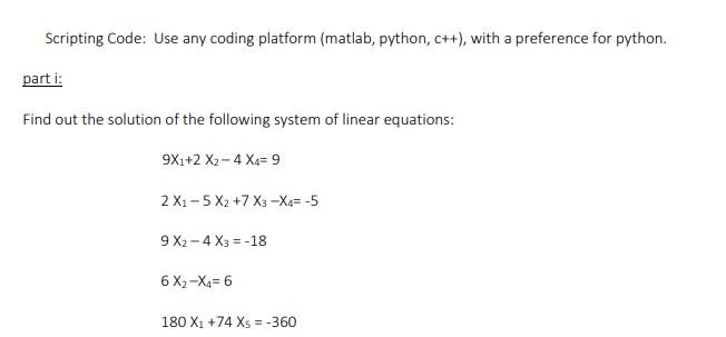 Solved Scripting Code Use Any Coding Platform Matlab Chegg