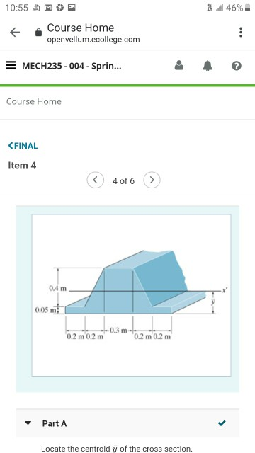 Solved 10 55 AM 1 46 Course Home Openvellum Ecollege Chegg