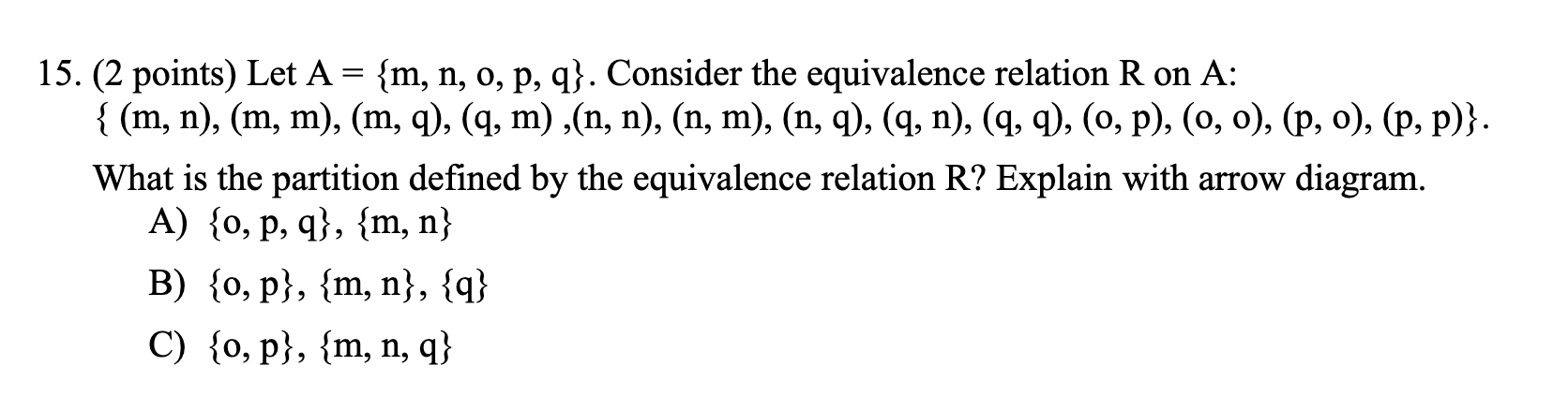 Solved Points Let A M N O P Q Consider The Chegg