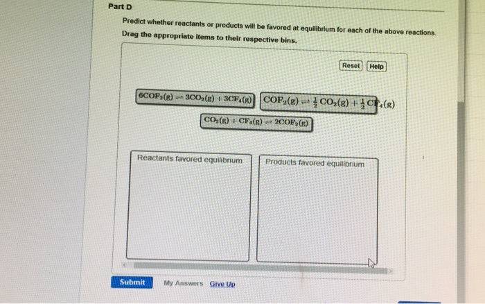 Solved The Reaction Below Has An Equilibrium Constant K 2 2 Chegg