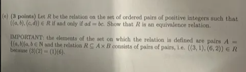 Solved E Let R Be The Relation On The Set Of Ordered Pairs Chegg