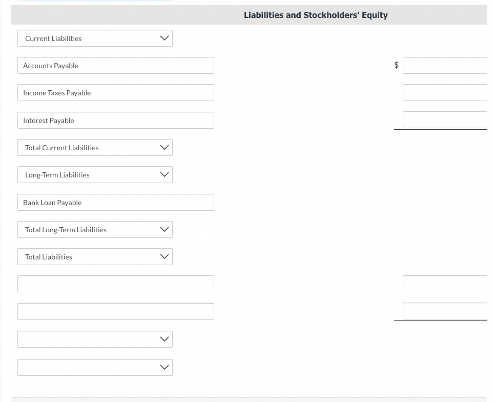 Solved These Items Are Taken From The Financial Statements Chegg