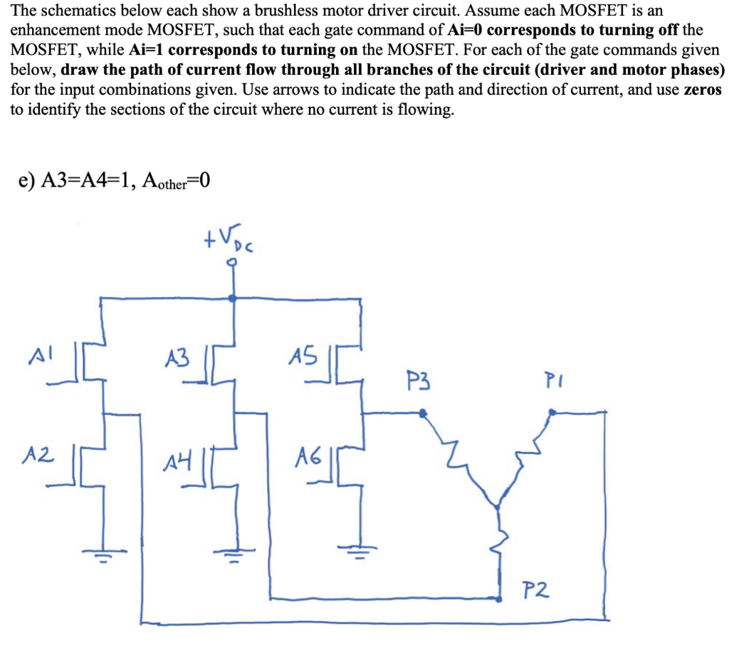 Solved The Schematics Below Each Show A Brushless Motor Chegg