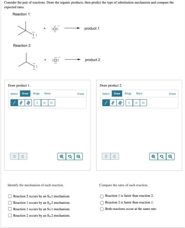 Solved Consider The Pair Of Reactions Draw The Organic Chegg