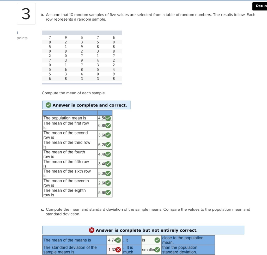 Solved Retur N B Assume That Random Samples Of Five Chegg