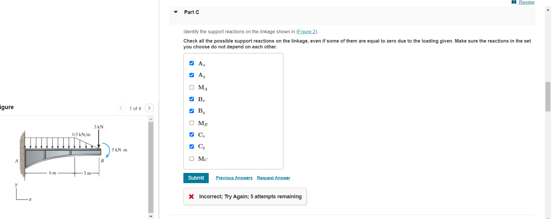 Solved Identify The Support Reactions On The Linkage Shown Chegg