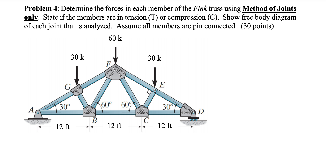 Solved ooºoooo Problem 4 Determine the forces in each Chegg