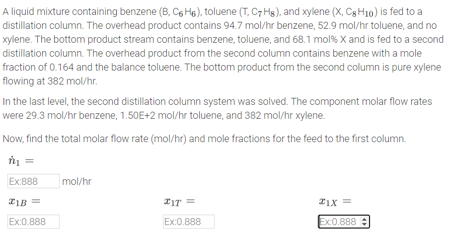 Solved A Liquid Mixture Containing Benzene B C6H6 Toluene Chegg