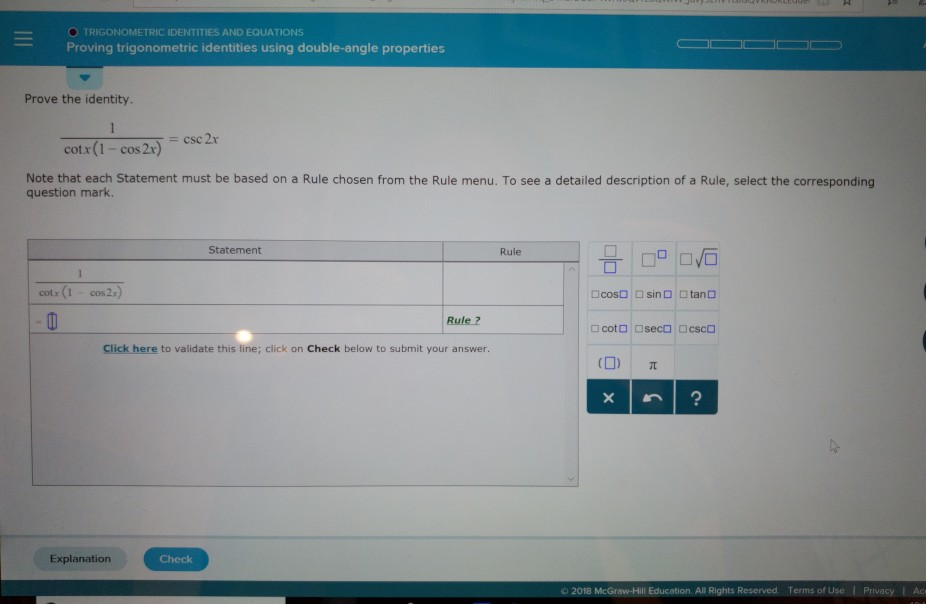 Solved O Tr Gonometric Identities And Equations Proving Chegg