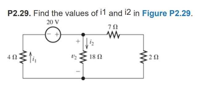 Solved P Find The Values Of I And I In Figure P Chegg