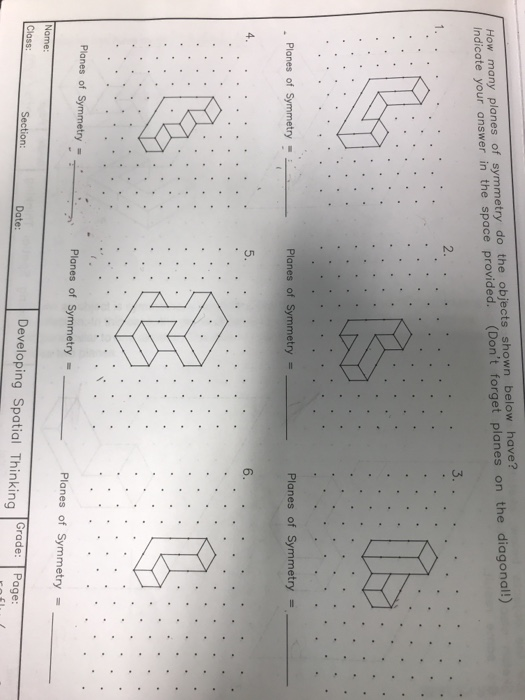 Solved How Many Planes Of Symmetry Do The Objects Shown Chegg