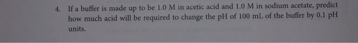 Solved Hd Experiment Buffers Maintaining The Ph Of A Chegg