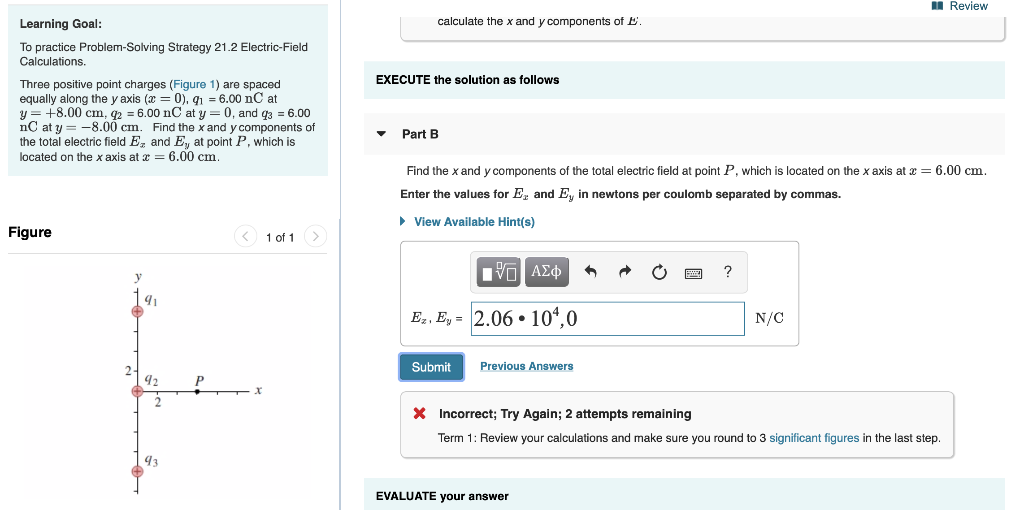 Solved Electric Field Calculations Find The X And Y Chegg