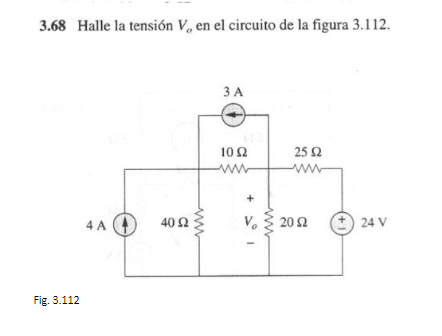 Solved Halle La Tensi N Vo En El Circuito De La Chegg