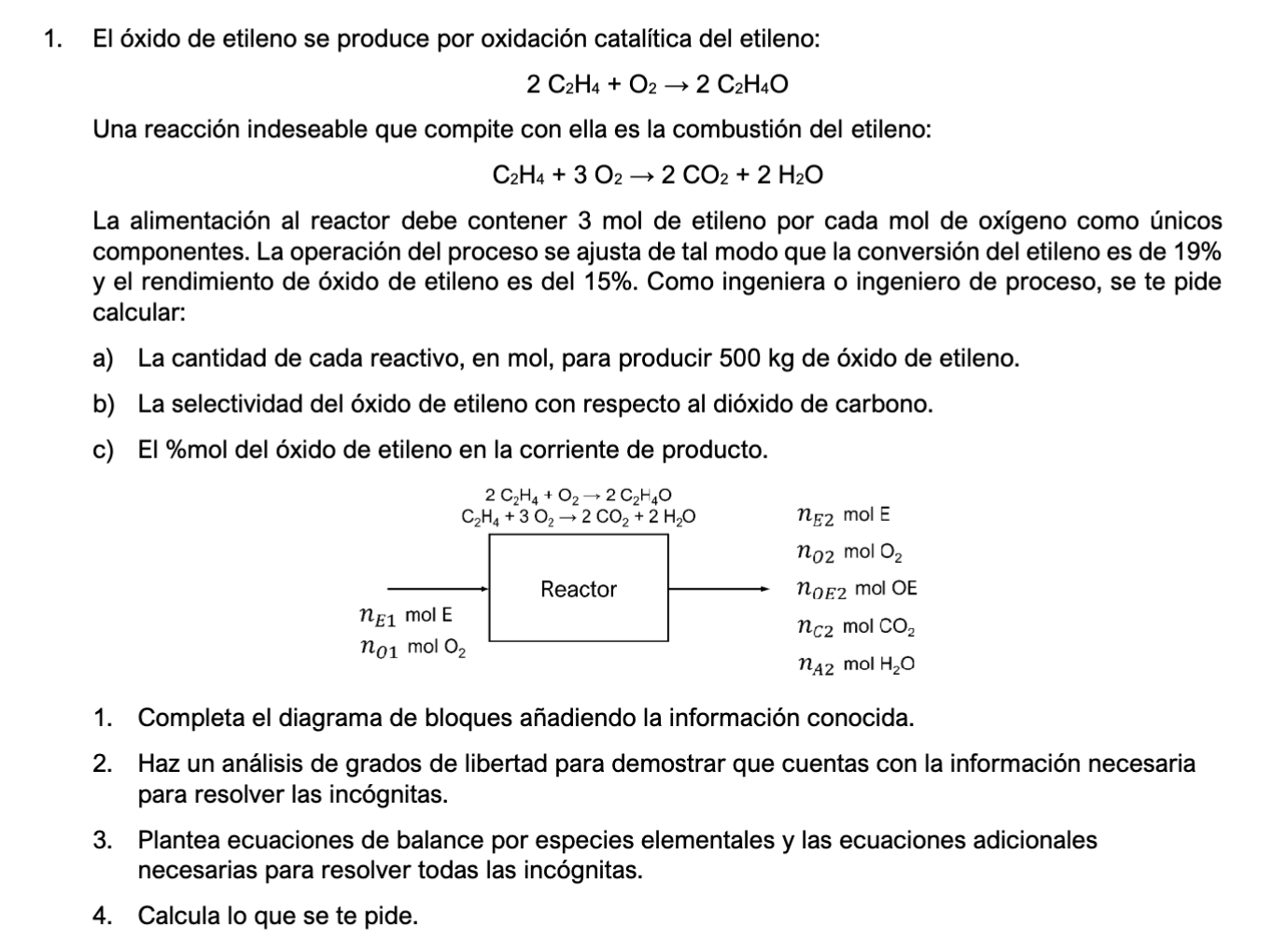 Solved El Xido De Etileno Se Produce Por Oxidaci N Chegg