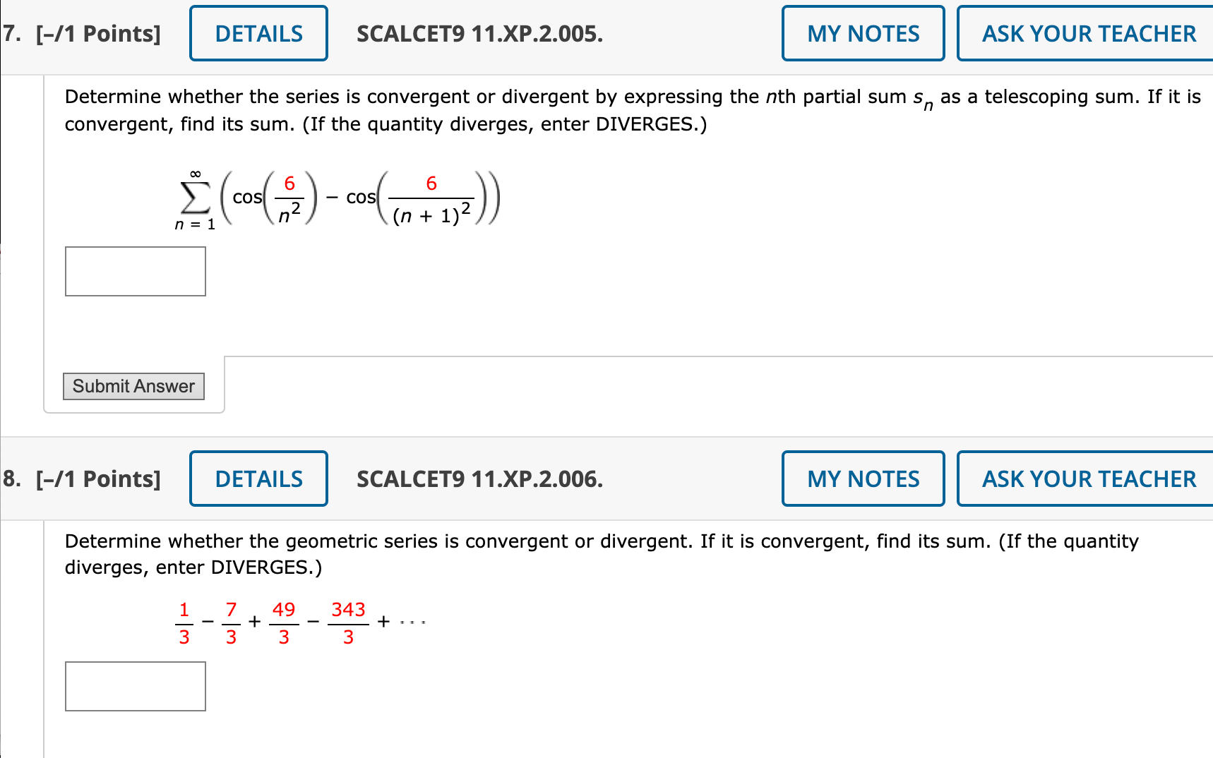 Solved 7 1 Points SCALCET9 11 XP 2 005 Determine Chegg